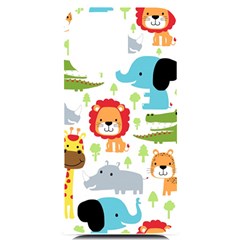 Seamless Pattern Vector With Animals Cartoon Iphone 14 Pro Max Black Uv Print Case by Simbadda