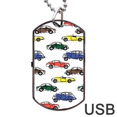 Cars Pattern Dog Tag Usb Flash (one Side) by Simbadda