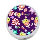 Owl Pattern Background 4-Port USB Hub (Two Sides) Back