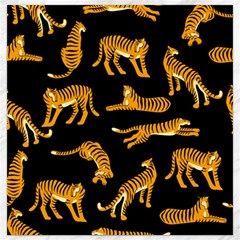 Seamless Exotic Pattern With Tigers Canvas 12  X 12  by Simbadda