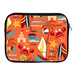 Seamless Pattern Vector Beach Holiday Theme Set Apple Ipad 2/3/4 Zipper Cases by Simbadda