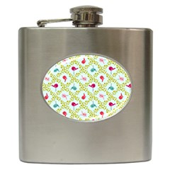 Birds Pattern Background Hip Flask (6 Oz) by Simbadda
