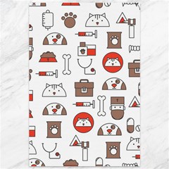 Vector Thin Line Art Vet Seamless Pattern Canvas 12  X 18  by Simbadda