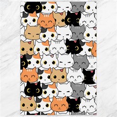 Cute-cat-kitten-cartoon-doodle-seamless-pattern Canvas 24  X 36  by Simbadda