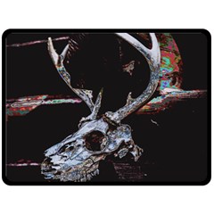 Deer Skull Fleece Blanket (large) by MonfreyCavalier