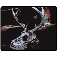 Deer Skull Fleece Blanket (medium) by MonfreyCavalier