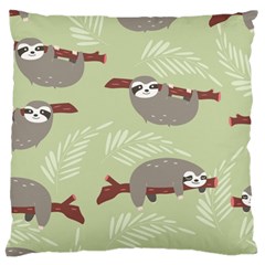 Sloths-pattern-design Large Cushion Case (one Side) by Simbadda