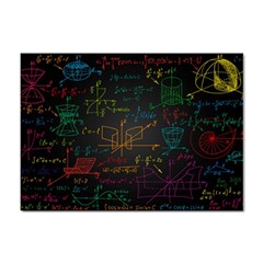 Mathematical-colorful-formulas-drawn-by-hand-black-chalkboard Sticker A4 (10 Pack) by Simbadda