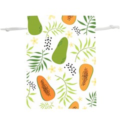 Seamless-tropical-pattern-with-papaya Lightweight Drawstring Pouch (xl) by Simbadda