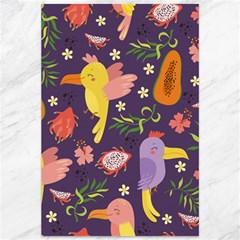 Exotic-seamless-pattern-with-parrots-fruits Canvas 12  X 18  by Simbadda