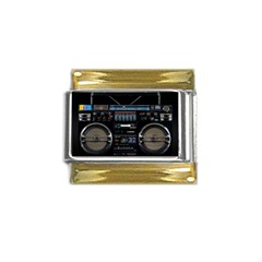 Vintage Radio Gold Trim Italian Charm (9mm) by Proyonanggan