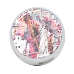 Vintage Landmarks Travel 4-port Usb Hub (two Sides) by Proyonanggan