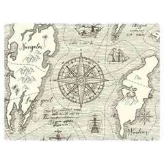 Vintage World Map Antique Two Sides Premium Plush Fleece Blanket (extra Small) by Proyonanggan
