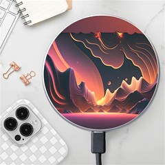 Fire Flame Burn Hot Heat Light Burning Orange Wireless Fast Charger(white) by pakminggu