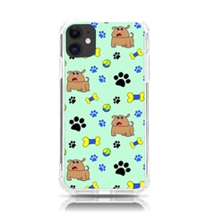 Dog Pattern Seamless Blue Background Scrapbooking Iphone 11 Tpu Uv Print Case by pakminggu