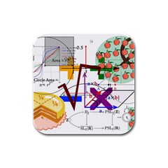 Mathematics Formula Physics School Rubber Square Coaster (4 Pack) by Grandong