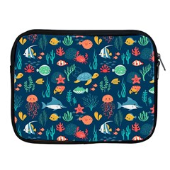 Variety Of Fish Illustration Turtle Jellyfish Art Texture Apple Ipad 2/3/4 Zipper Cases by Grandong