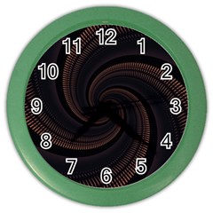 Wave Curves Abstract Art Backdrop Color Wall Clock by Grandong