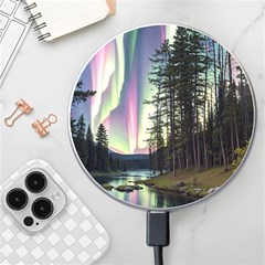 Northern Lights Aurora Borealis Wireless Fast Charger(white) by uniart180623