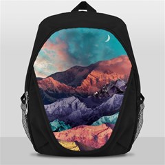 Adventure Psychedelic Mountain Backpack Bag by uniart180623