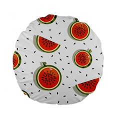 Seamless Background Pattern With Watermelon Slices Standard 15  Premium Round Cushions by pakminggu