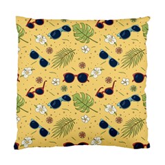 Seamless Pattern Of Sunglasses Tropical Leaves And Flower Standard Cushion Case (two Sides) by Bedest