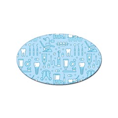 Dentist Blue Seamless Pattern Sticker Oval (100 Pack) by Bedest