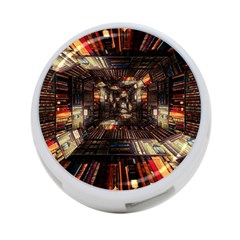 Library-tunnel-books-stacks 4-port Usb Hub (two Sides) by Bedest