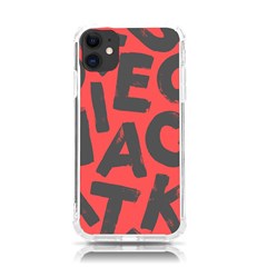 Letters Alphabet Typography Texture Iphone 11 Tpu Uv Print Case by pakminggu