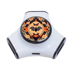Bat Pattern 3-port Usb Hub by Valentinaart