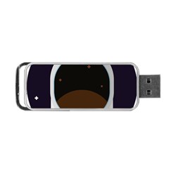 Astronaut-space-astronomy-universe Portable Usb Flash (one Side) by Cowasu