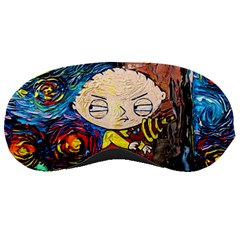 Cartoon Starry Night Vincent Van Gogh Sleep Mask by Sarkoni