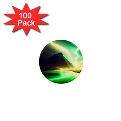 Aurora Lake Neon Colorful 1  Mini Magnets (100 Pack)  by Bangk1t
