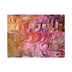 Abstract Crosscurrents Smudged Vibrance Premium Plush Fleece Blanket (mini) by kaleidomarblingart