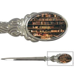 Books On Bookshelf Assorted Color Book Lot In Bookcase Library Letter Opener by Ravend