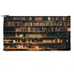 Books On Bookshelf Assorted Color Book Lot In Bookcase Library Pencil Case by Ravend