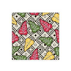 Leaves Foliage Batik Seamless Satin Bandana Scarf 22  X 22  by Sarkoni