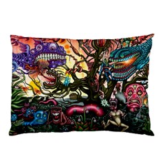 Psychedelic Funky Trippy Pillow Case by Sarkoni