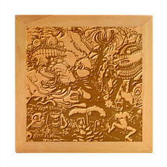 Psychedelic Funky Trippy Wood Photo Frame Cube by Sarkoni