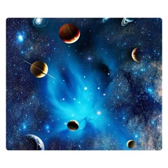 3d Universe Space Star Planet Premium Plush Fleece Blanket (small) by Grandong