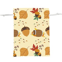 Leaves Foliage Acorns Barrel Lightweight Drawstring Pouch (xl) by Ndabl3x