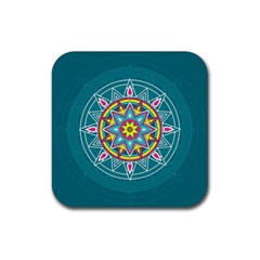 Abstract Digital Artwork Rubber Coaster (square) by Ndabl3x