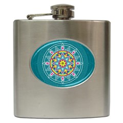 Abstract Digital Artwork Hip Flask (6 Oz) by Ndabl3x
