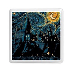 Hogwarts Starry Night Van Gogh Memory Card Reader (square) by Sarkoni