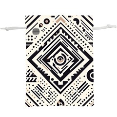 Tribal Pattern Lightweight Drawstring Pouch (xl) by Sobalvarro