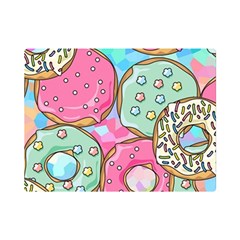Donut Pattern Texture Colorful Sweet Premium Plush Fleece Blanket (mini) by Grandong