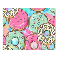 Donut Pattern Texture Colorful Sweet Premium Plush Fleece Blanket (large) by Grandong