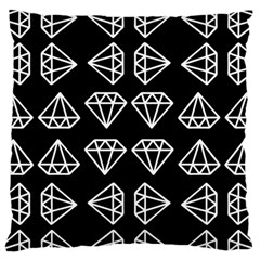 Black Diamond Pattern Standard Premium Plush Fleece Cushion Case (two Sides) by Ndabl3x