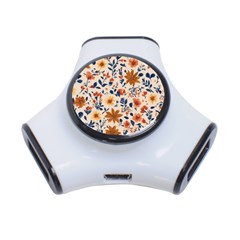 Boho Flowers Seamless Patternn 3-port Usb Hub by Jack14