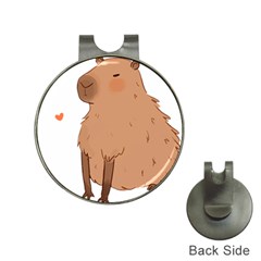 Capybara T- Shirt Cute Capybara Illustration T- Shirt (3) Yoga Reflexion Pose T- Shirtyoga Reflexion Pose T- Shirt Hat Clips With Golf Markers by hizuto